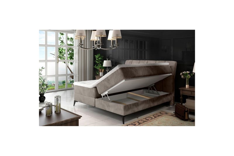 Jenkkisänky Eltap Aderito - 160x200 cm, Paros 02, Paros 02 Pasy 2, Beige - Huonekalut - Sänky - Sängyt säilytystilalla