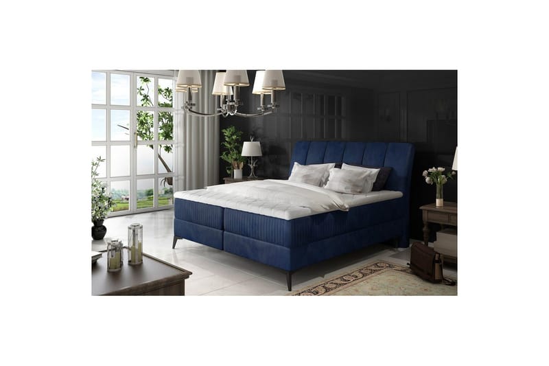 Jenkkisänky Eltap Aderito - 180x200 cm, Monolith 77, Sininen - Huonekalut - Sänky - Sängyt säilytystilalla