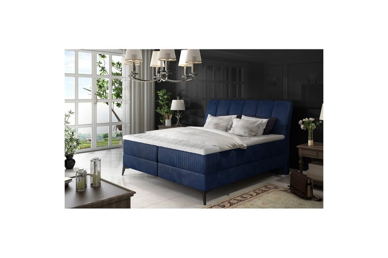 Jenkkisänky Eltap Aderito - 180x200 cm, Monolith 77, Sininen - Huonekalut - Sänky - Sängyt säilytystilalla