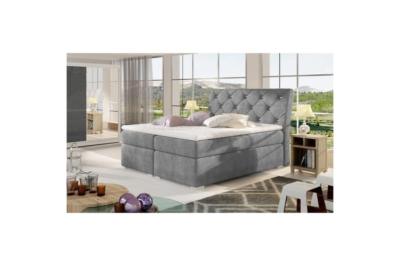 Jenkkisänky Eltap Balvin - 140x200 cm, Omega 13, tummanharmaa - Huonekalut - Sänky - Sängyt säilytystilalla