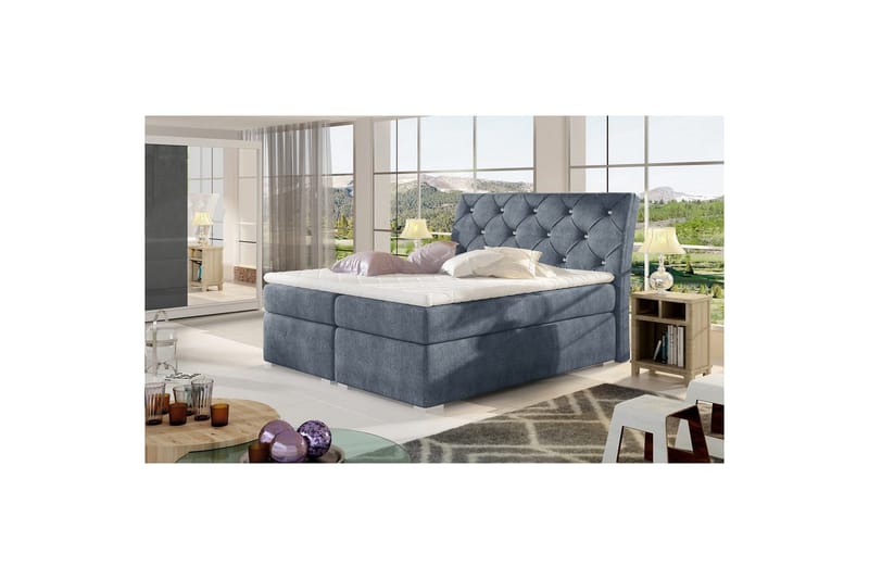Jenkkisänky Eltap Balvin - 140x200 cm, Omega 86, sininen - Huonekalut - Sänky - Sängyt säilytystilalla