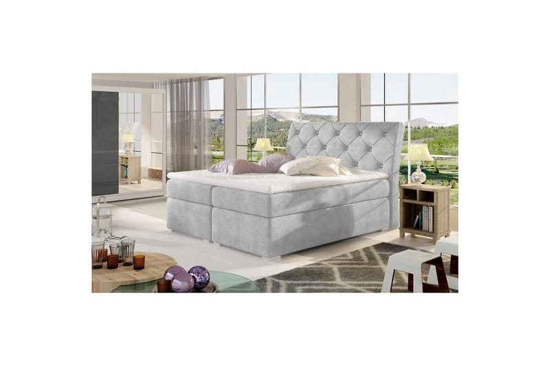 Jenkkisänky Eltap Balvin - 160x200 cm, Omega 02, harmaa - Huonekalut - Sänky - Sängyt säilytystilalla