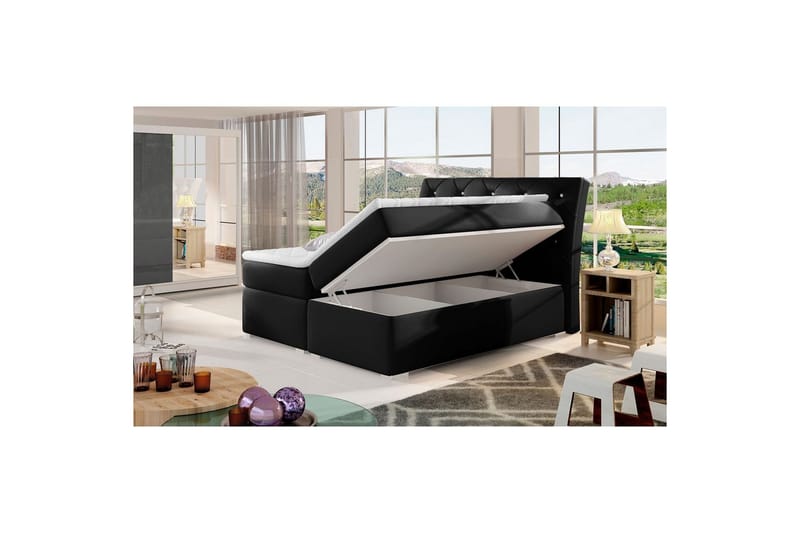 Jenkkisänky Eltap Balvin - 160x200 cm, Soft 11, musta - Huonekalut - Sänky - Sängyt säilytystilalla