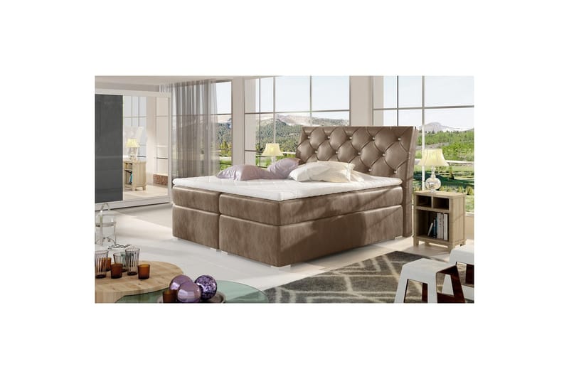 Jenkkisänky Eltap Balvin - 180x200 cm, Monolith 09, Ruskea - Huonekalut - Sänky - Sängyt säilytystilalla