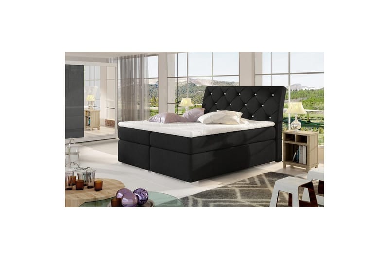 Jenkkisänky Eltap Balvin - 180x200 cm, Sawana 14, Musta - Huonekalut - Sänky - Sängyt säilytystilalla