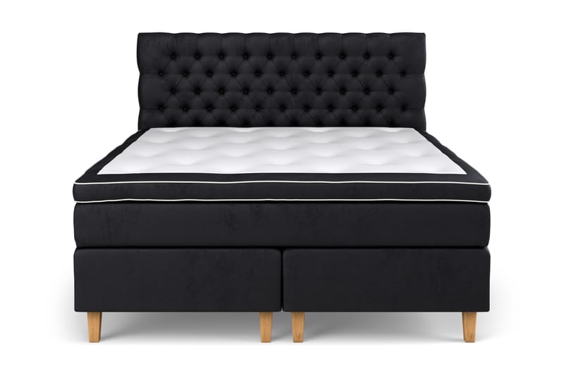 Jenkkisänky Estelle 180x200 cm Sametti - Musta - Huonekalut - Sänky - Sänkypaketti