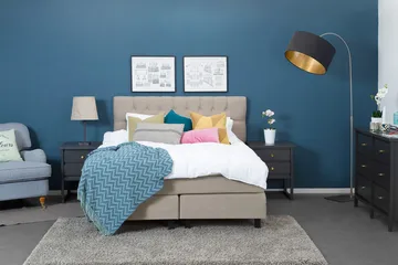 Jenkkisänky IdoIva 160x200 Linoso - Beige - Huonekalut - Sänky - Jenkkisängyt