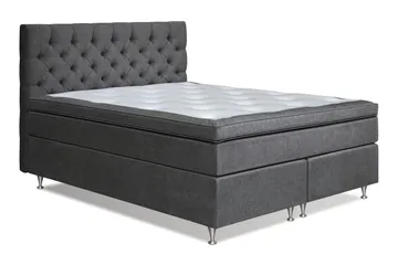 Jenkkisänky Joluma 160x200 cm Kiinteä/Medium - Tummanharmaa - Huonekalut - Sänky - Jenkkisängyt