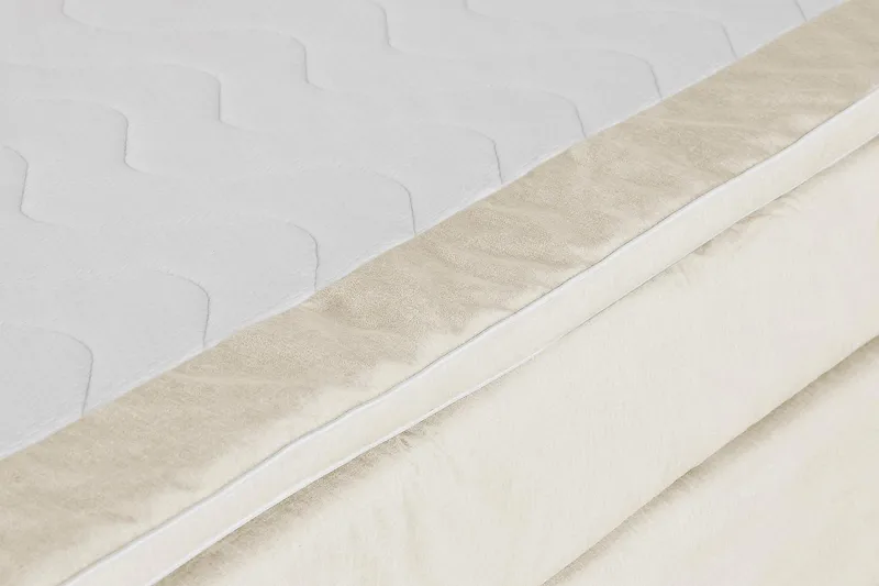Jenkkisänky Juliett 140x200cm - Beige/Sametti - Huonekalut - Sänky - Jenkkisängyt