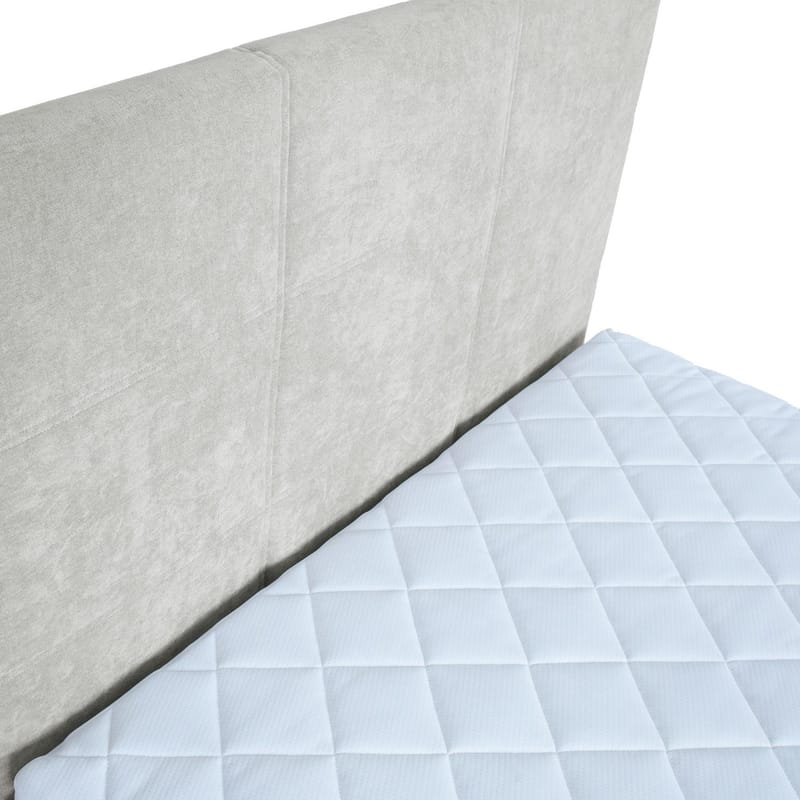 Jenkkisänky Kalen patjalla 120x200 cm - tumma beige - Huonekalut - Sänky - Sängyt säilytystilalla