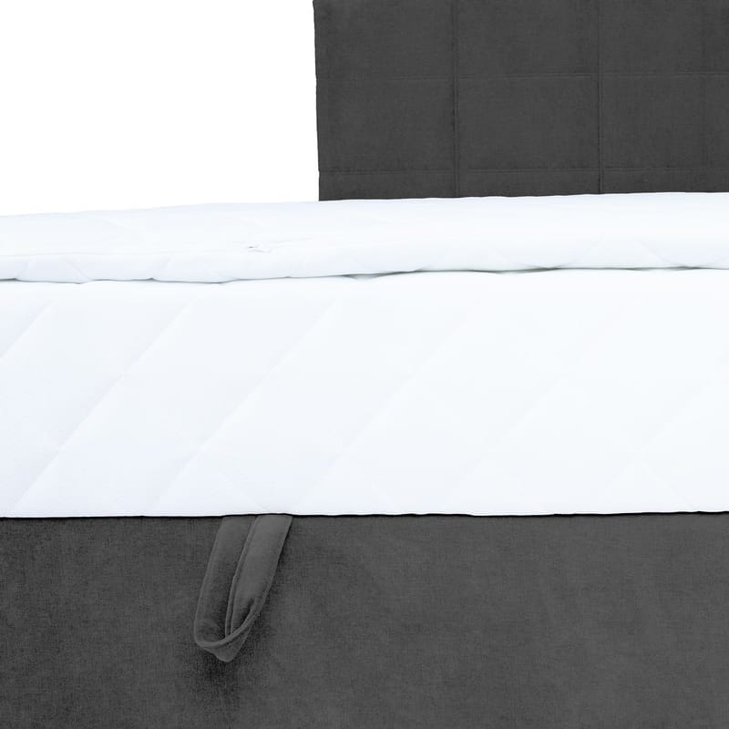 Jenkkisänky Kalen patjalla 140x200 cm - tummanharmaa - Huonekalut - Sänky - Yhden hengen sängyt