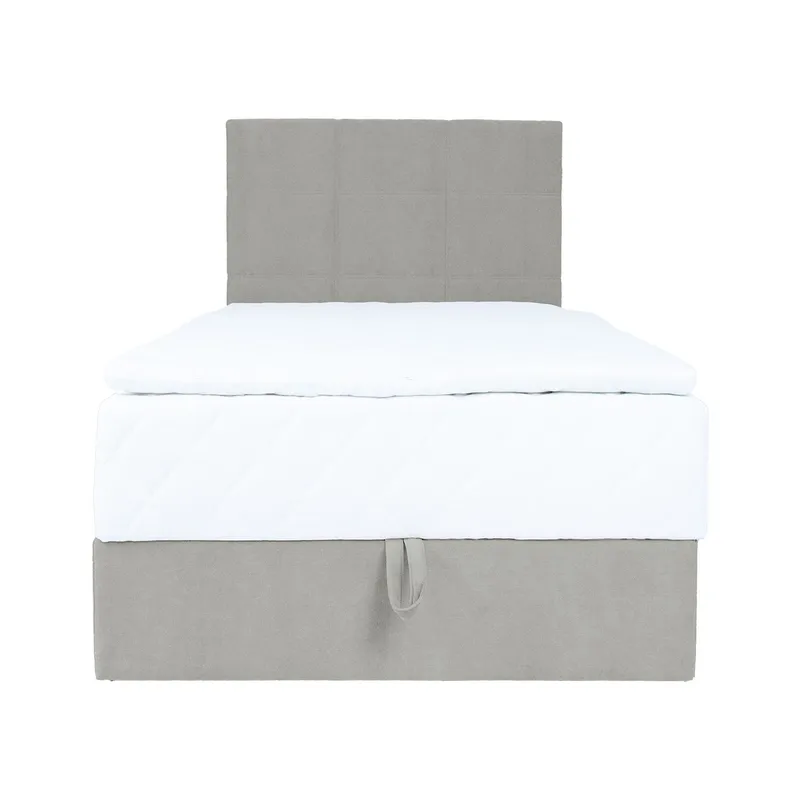 Jenkkisänky Kalen patjalla 90x200 cm - tumma beige - Huonekalut - Sänky - Sängyt säilytystilalla