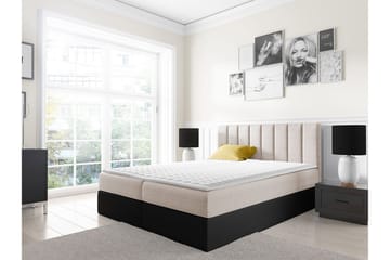 Jenkkisänky Levold 200x200 cm - Beige - Huonekalut - Sänky - Yhden hengen sängyt