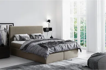Jenkkisänky Livoll Säilytyksellä 180x200 cm - Beige - Huonekalut - Sänky - Jenkkisängyt