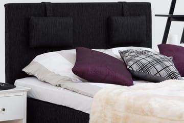 Jenkkisänky Longford 120x200 Kova Polyeetterivaahto - Musta - Huonekalut - Sänky - Yhden hengen sängyt