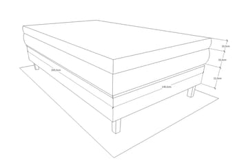 Jenkkisänky Longford 140x200 Kova Polyeetterivaahto - Musta - Huonekalut - Sänky - Jenkkisängyt