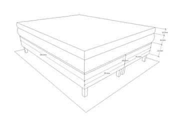 Jenkkisänky Longford 160x200 Kova Polyeetterivaahto - Musta - Huonekalut - Sänky - Jenkkisängyt