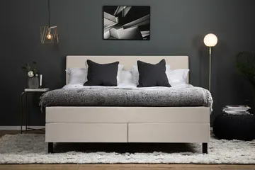 Jenkkisänky Lucky 160x200 Lateksi - Beige - Huonekalut - Sänky - Jenkkisängyt