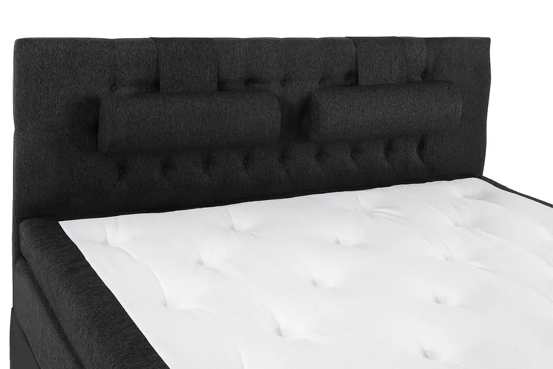 Jenkkisänky Lucky 160x200 Polyeetteri - Musta/Harmaa - Huonekalut - Sänky - Jenkkisängyt