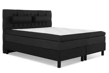 Jenkkisänky Lucky 160x200 Polyeetteri - Musta/Harmaa - Huonekalut - Sänky - Jenkkisängyt