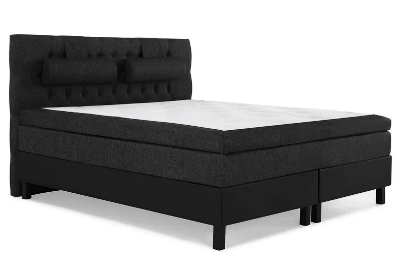 Jenkkisänky Lucky 160x200 Polyeetteri - Musta/Harmaa - Huonekalut - Sänky - Jenkkisängyt