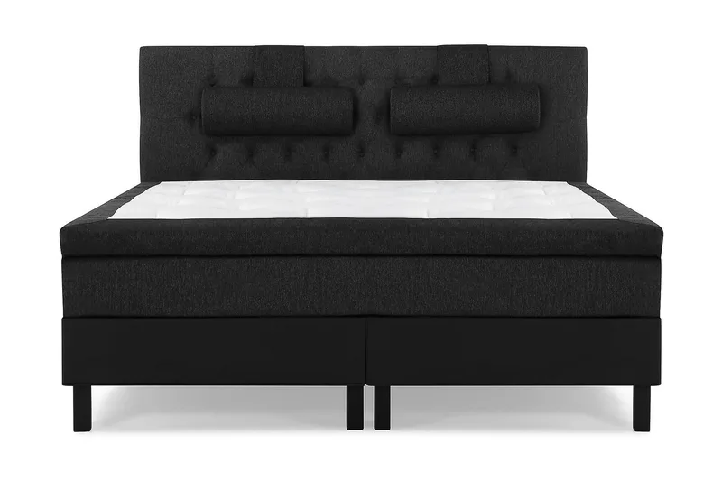 Jenkkisänky Lucky 160x200 Polyeetteri, Musta/Harmaa