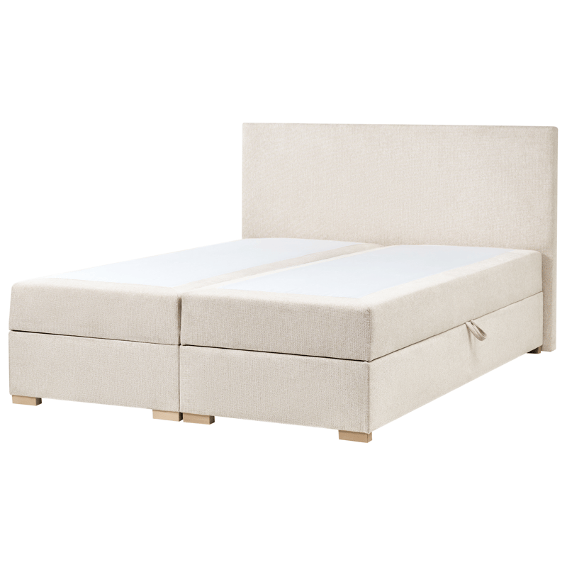 Jenkkisänky Major 160x200 cm - Vaalea beige - Huonekalut - Sänky - Yhden hengen sängyt