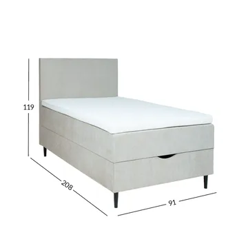Jenkkisänky Odviks 90x200 cm - Tummanbeige - Huonekalut - Sänky - Yhden hengen sängyt