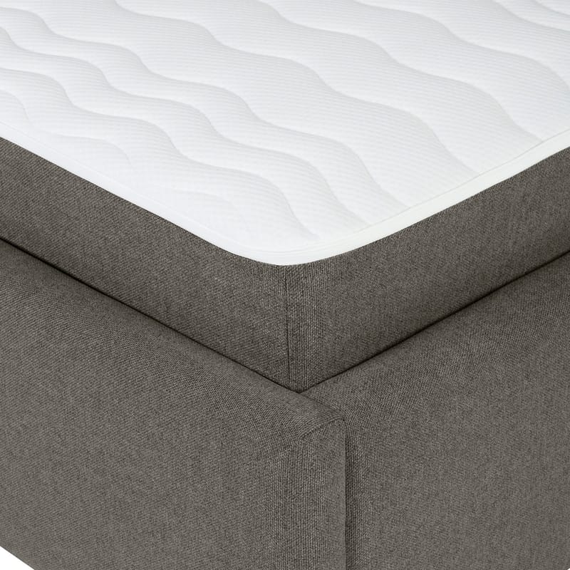 Jenkkisänky Olsvik 160x200 cm patjalla - Tummanbeige - Huonekalut - Sänky - Sängyt säilytystilalla