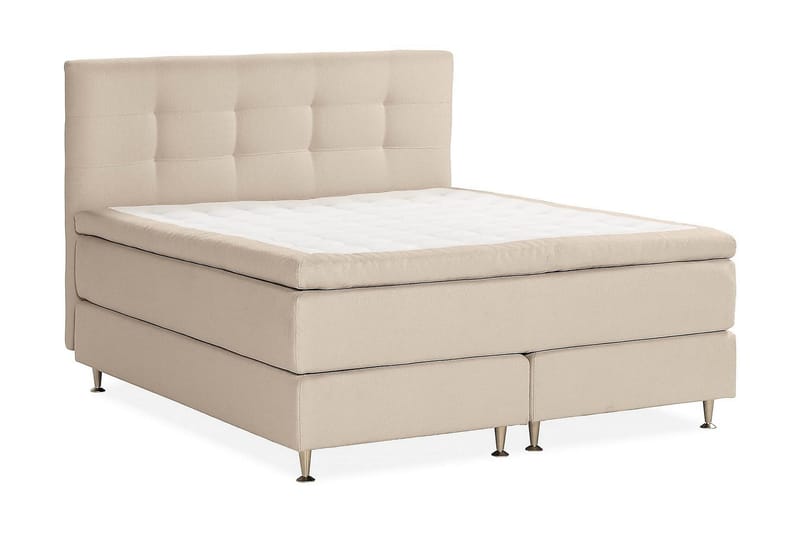 Jenkkisänky Oslo Lyx 160x200 cm Buklee - Beige - Huonekalut - Sänky - Jenkkisängyt