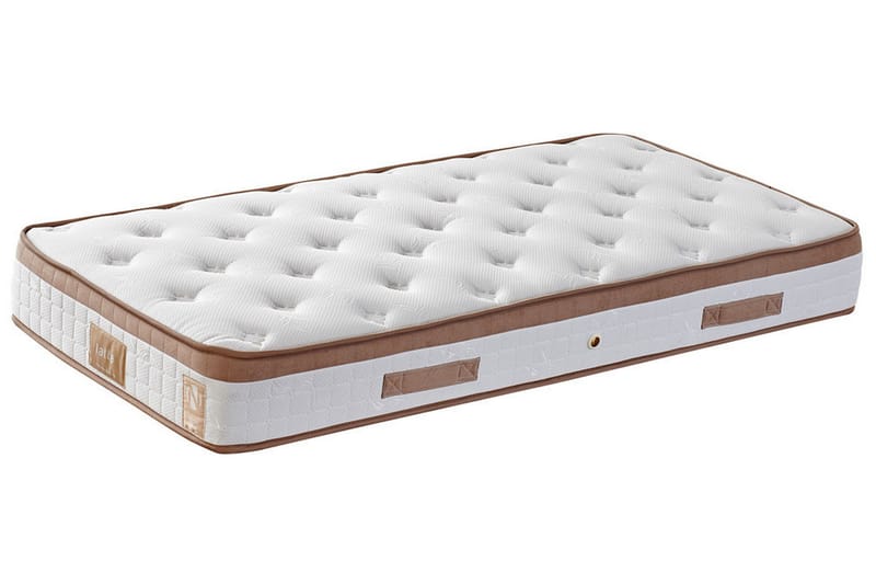 Jenkkisänky Pylpio 90x200 cm - Vaaleanruskea - Huonekalut - Sänky - Sänkypaketti