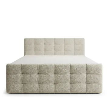 Jenkkisänkypaketti Elvros 180x200 cm nostettavalla säilytystilalla - Kermanvärinen luonnonvalkoinen / vaalea beige - Huonekalut - Sänky - Sängyt säilytystilalla