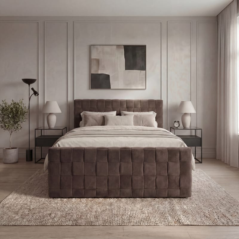 Jenkkisänkypaketti Tyrosen 160x200 cm laatikkosäilytyksellä - tumma espresso - Huonekalut - Sänky - Sängyt säilytystilalla