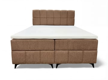 Jenkkisänkypaketti Vyrosen 180x200 cm nostettavalla säilytystilalla - beige - Huonekalut - Sänky - Sängyt säilytystilalla