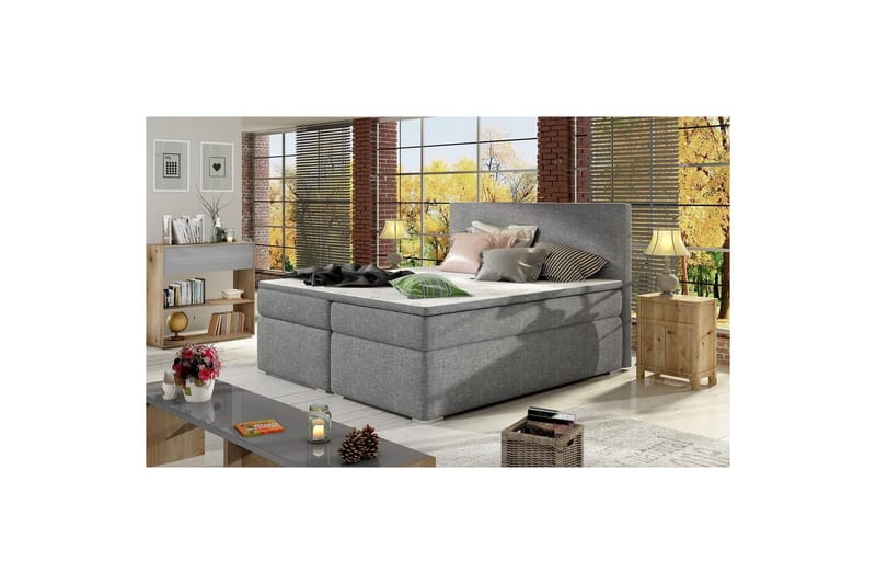 Joustinpatjasänky Eltap Divalo - Sawana 21, Harmaa, 180x200 cm - Huonekalut - Sänky - Sängyt säilytystilalla