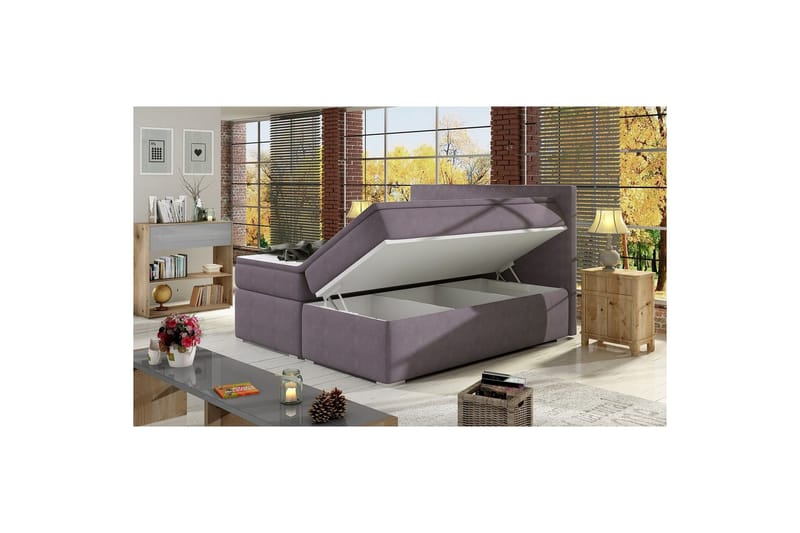 Joustinpatjasänky Eltap Divalo - Soro 65, vaaleanpunainen, 180x200 cm - Huonekalut - Sänky - Sängyt säilytystilalla