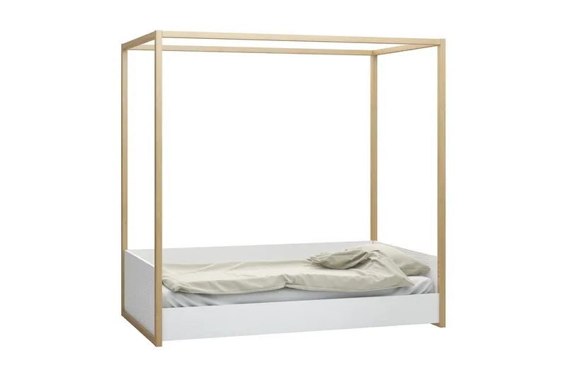 Sänky 4You 90x200 cm Valkoinen/Puu/Luonnonväri - VOX - Huonekalut - Sänky - Katossängyt