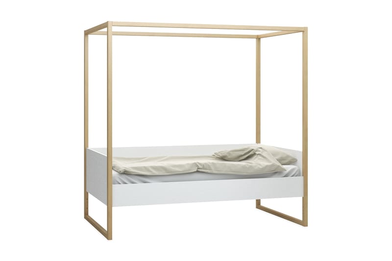 Sänky 4You 90x200 cm Valkoinen/Puu/Luonnonväri, VOX