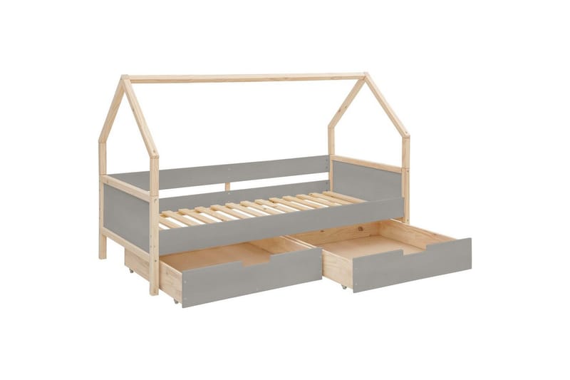 Katossänky Square Line Harmaa, 205x96x133 cm - Harmaa, 205x96x133 cm - Huonekalut - Sänky - Katossängyt