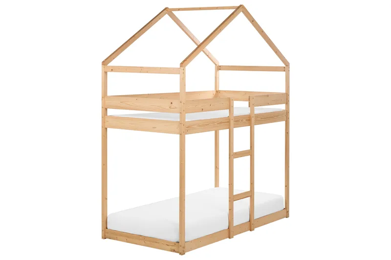 Fallon Kerrossänky Kaksi Makuupaikkaa 90x200, Vaalea puu