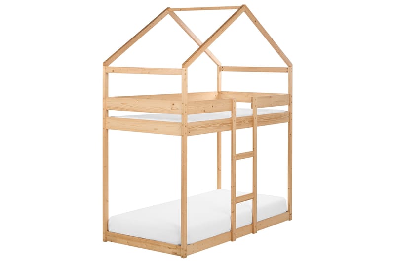 Fallon Kerrossänky Kaksi Makuupaikkaa 90x200, Vaalea puu