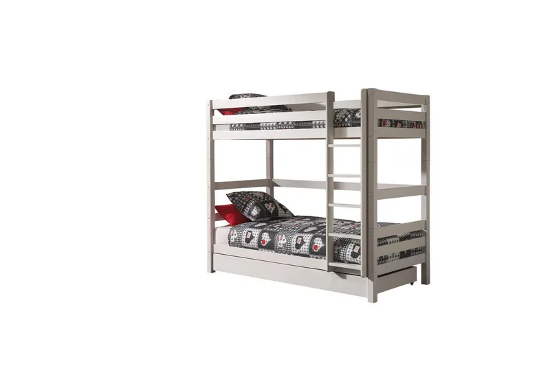 Kerrossänky alavuoteella Pino Valkoinen, 180 cm, Valkoinen, 180 cm