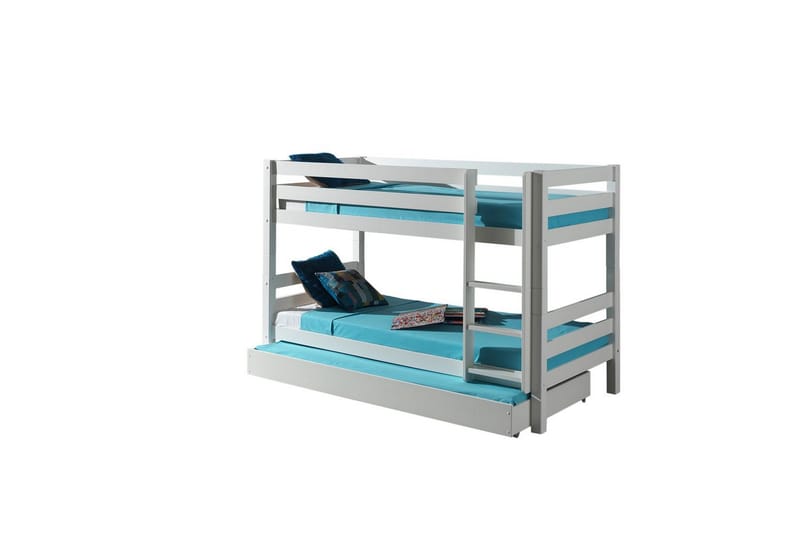 Kerrossänky alavuoteella Pino Valkoinen, 140 cm - Valkoinen, 140 cm - Huonekalut - Sänky - Kerrossängyt - Parvisänky