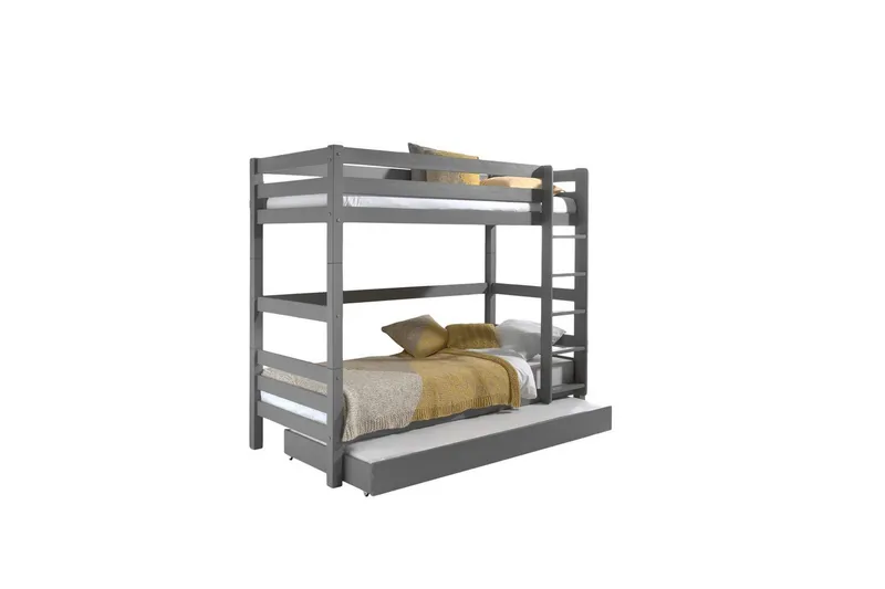 Kerrossänky alavuoteella Pino Harmaa, 180 cm - Harmaa, 180 cm - Huonekalut - Sänky - Kerrossängyt - Parvisänky