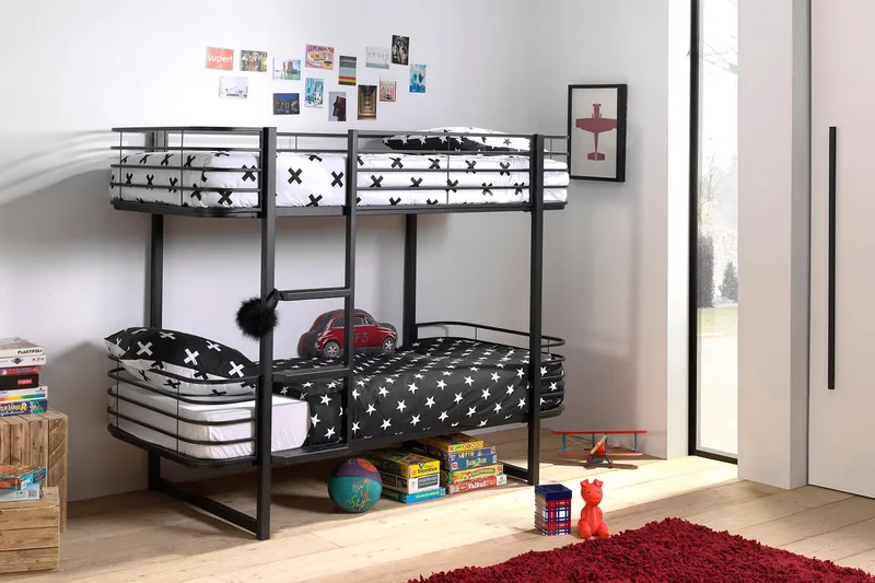 Kerrossänky Climbers 90x200 - Musta - Huonekalut - Sänky - Kerrossängyt - Parvisänky