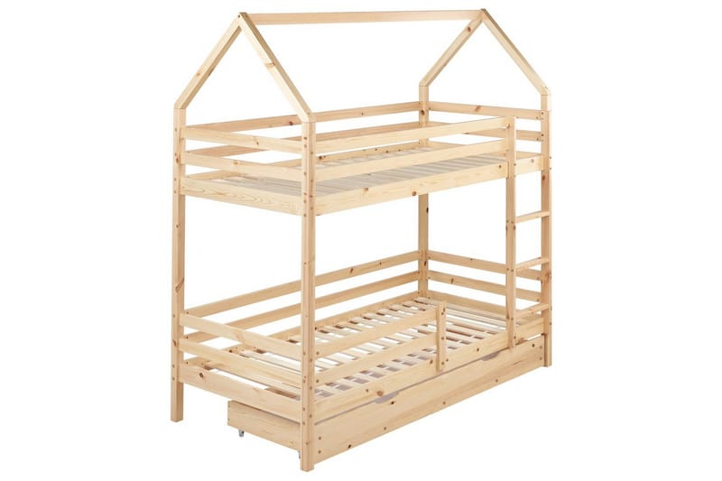 Kerrossänky laatikoilla Girgols - Ruskea - Huonekalut - Sänky - Kerrossängyt - Parvisänky