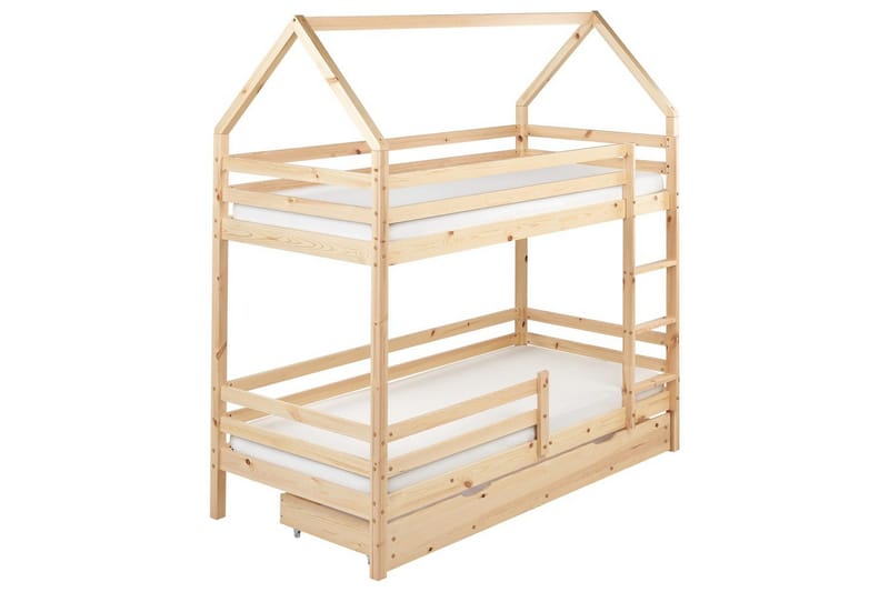 Kerrossänky laatikoilla Girgols - Ruskea - Huonekalut - Sänky - Kerrossängyt - Parvisänky