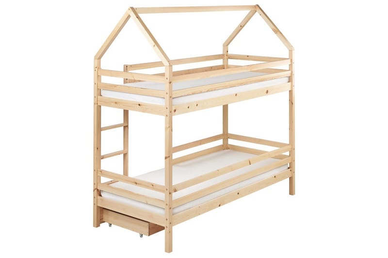 Kerrossänky laatikoilla Girgols - Ruskea - Huonekalut - Sänky - Kerrossängyt - Parvisänky