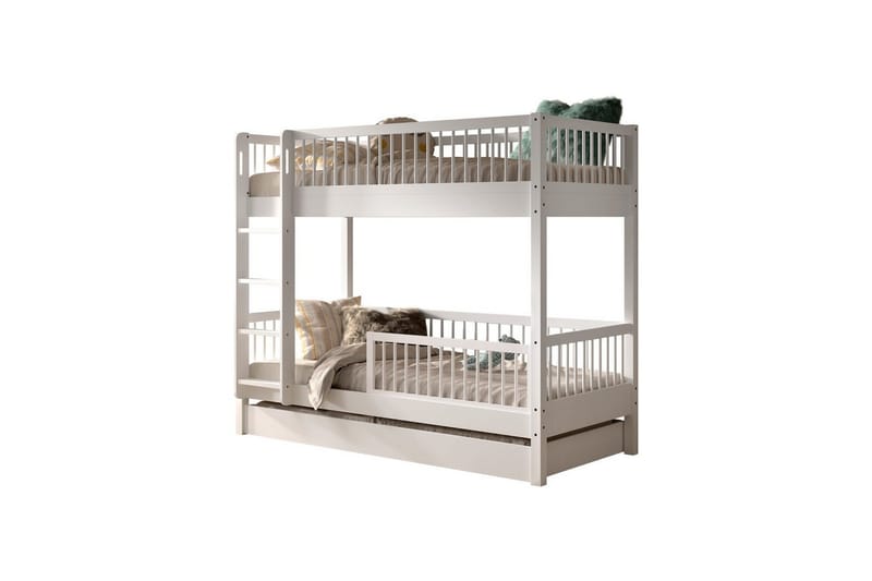 Kerrossänky laatikolla ja turvakaitteella Forrest Pyökki - Pyökki - Huonekalut - Sänky - Kerrossängyt - Parvisänky