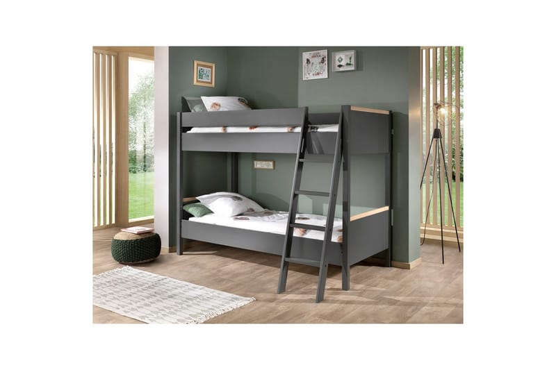 Kerrossänky Lontoo Antrasiitti - Antrasiitti - Huonekalut - Sänky - Kerrossängyt - Parvisänky